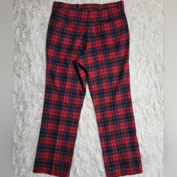 Pendleton Red and Black Dress Pants with Straight Leg Cut